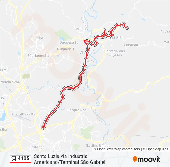 4105 Bus Line Map