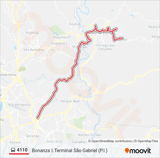 4110 Bus Line Map