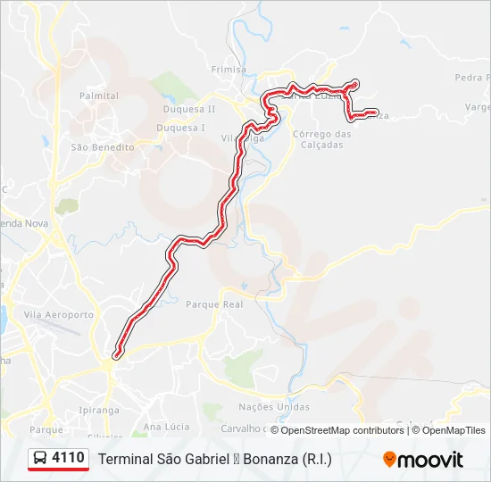4110 Bus Line Map