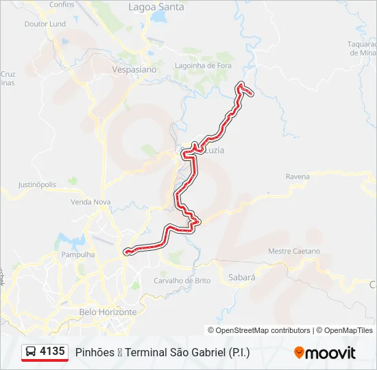 4135 Bus Line Map