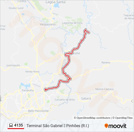 4135 bus Line Map