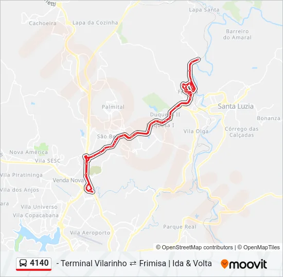 4140 Bus Line Map