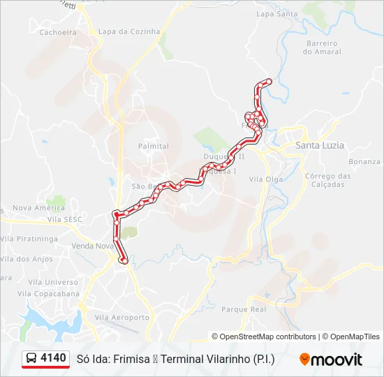 4140 Bus Line Map