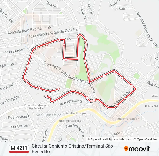 4211 Bus Line Map