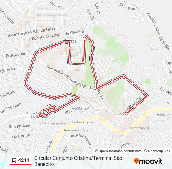 4211 Bus Line Map