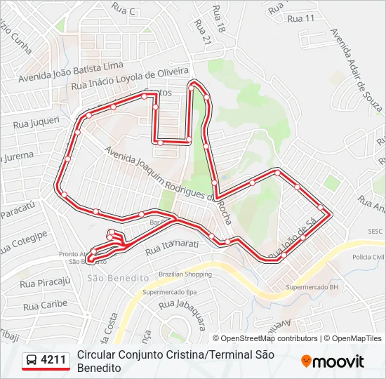 4211 Bus Line Map