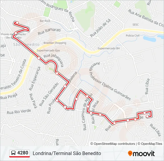 4280 Bus Line Map