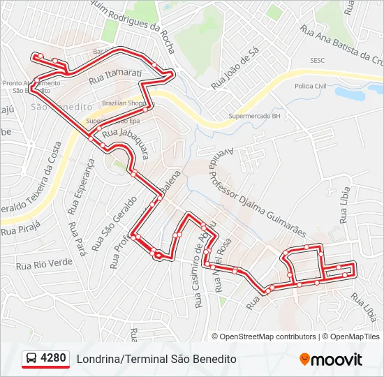 4280 Bus Line Map