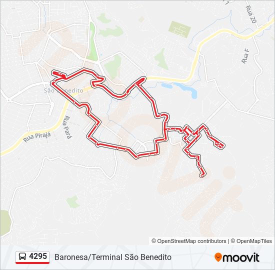 Mapa de 4295 de autobús