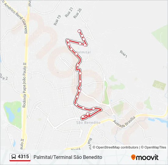 4315 Bus Line Map