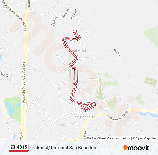 4315 Bus Line Map