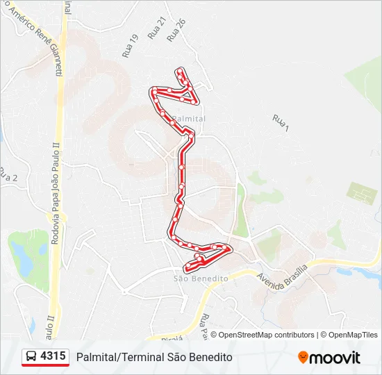 4315 Bus Line Map