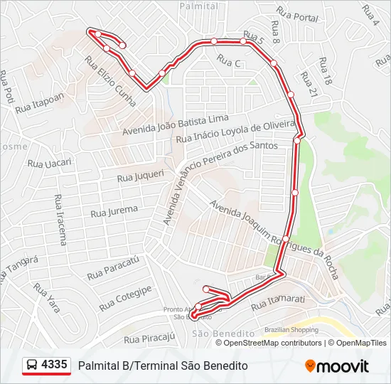 4335 Bus Line Map