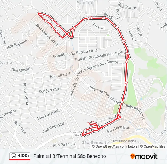 4335 Bus Line Map