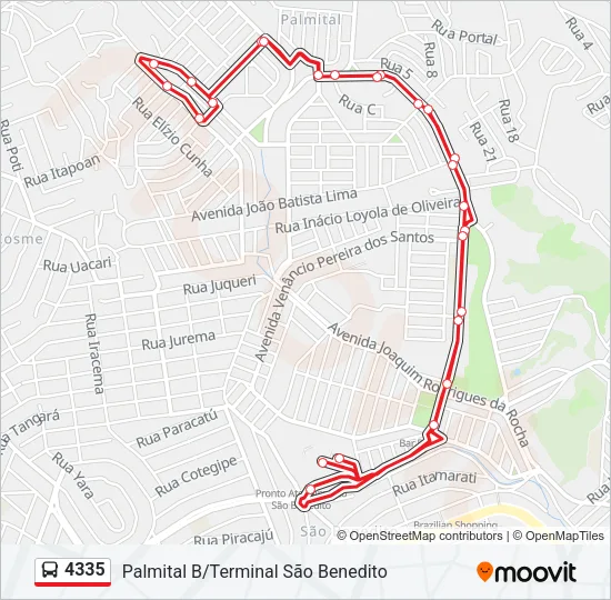 4335 Bus Line Map