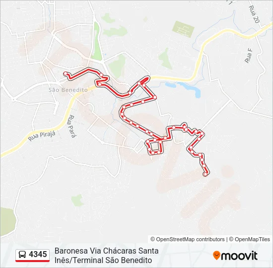 4345 Bus Line Map