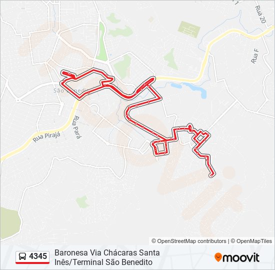 4345 bus Line Map