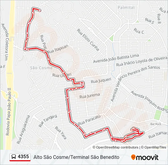 4355 Bus Line Map