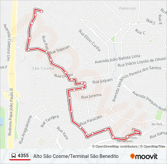 4355 Bus Line Map