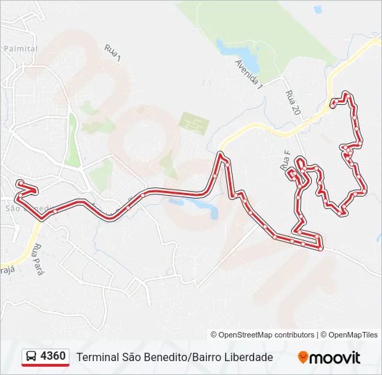 4360 Bus Line Map