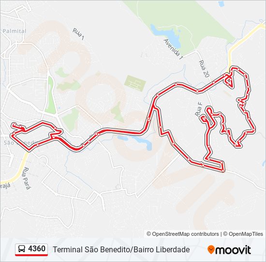 4360 bus Line Map