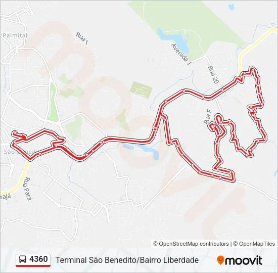 4360 Bus Line Map