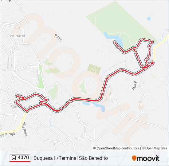 Mapa de 4370 de autobús