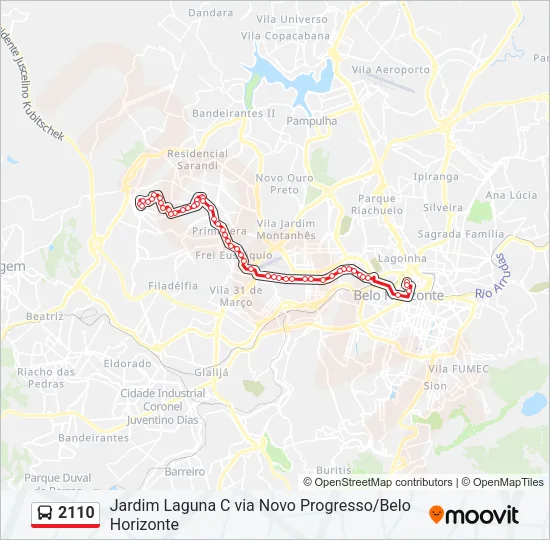 2110 Bus Line Map