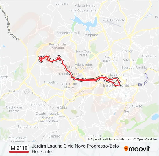2110 Bus Line Map