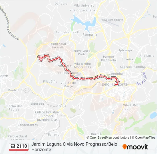 2110 Bus Line Map