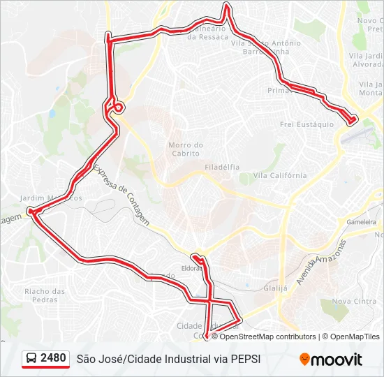 2480 Bus Line Map