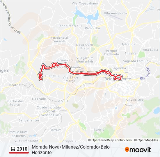 2910 bus Line Map