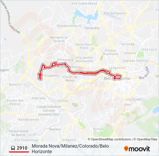 2910 Bus Line Map