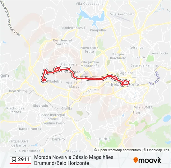 2911 Bus Line Map