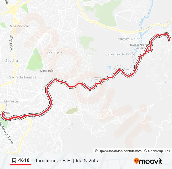 4610 Bus Line Map