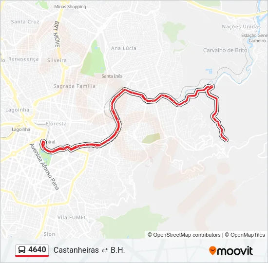 4640 Bus Line Map