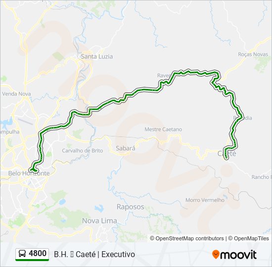 Mapa de 4800 de autobús