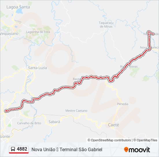 Mapa de 4882 de autobús