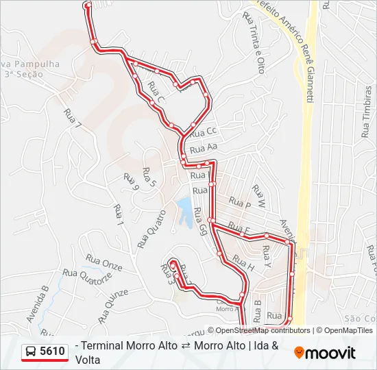 5610 Bus Line Map