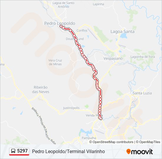 Mapa de 5297 de autobús