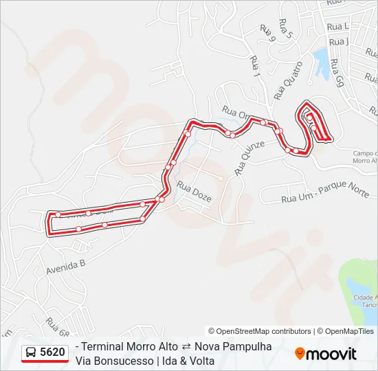 5620 Bus Line Map