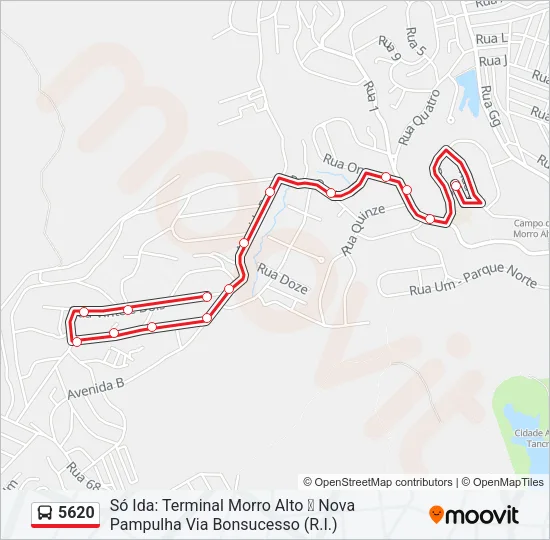 5620 Bus Line Map