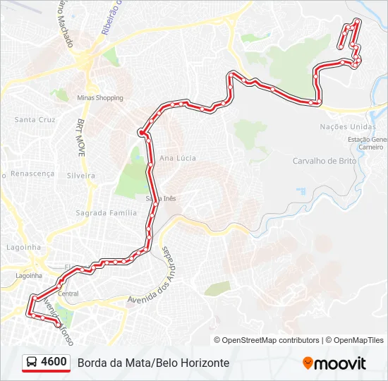 4600 Bus Line Map