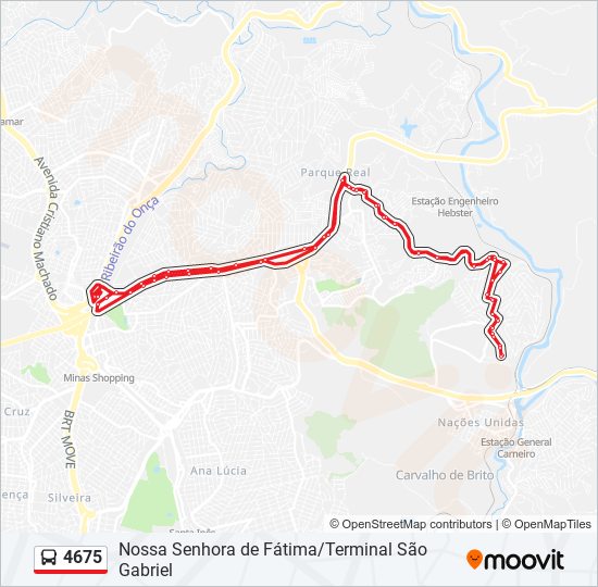 Mapa de 4675 de autobús