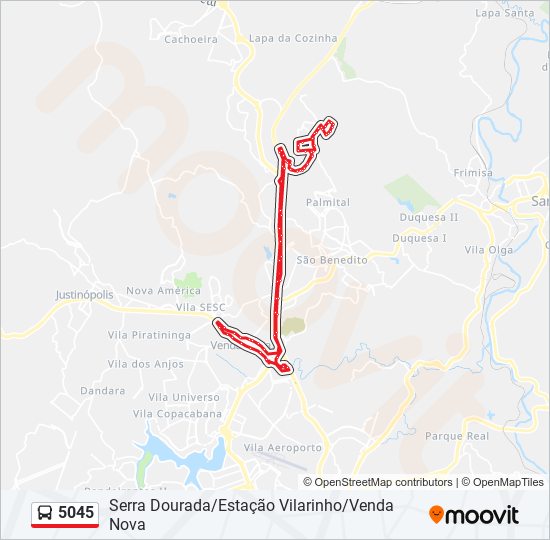 Mapa de 5045 de autobús