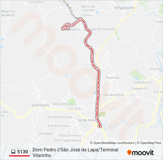 5130 Bus Line Map