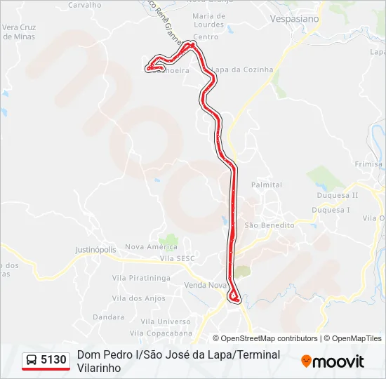 5130 Bus Line Map