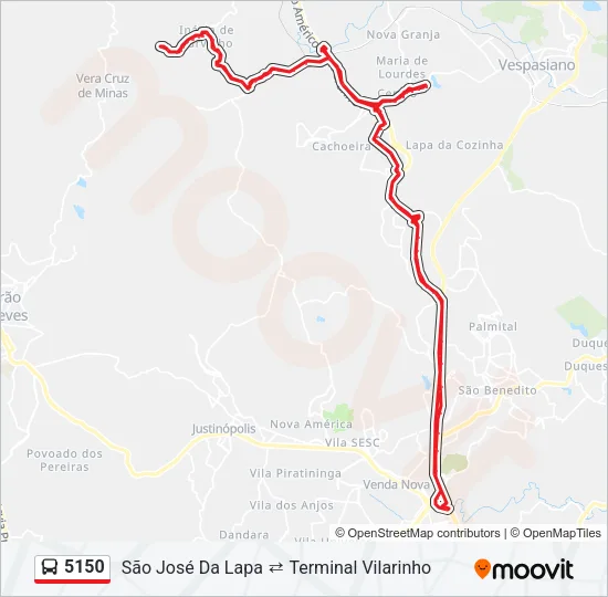5150 Bus Line Map