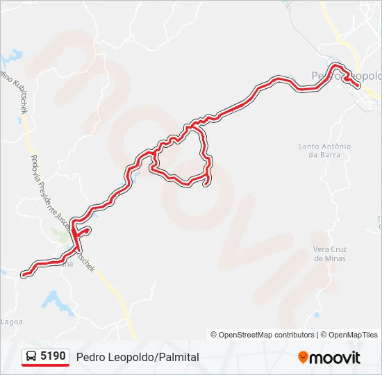 5190 Bus Line Map