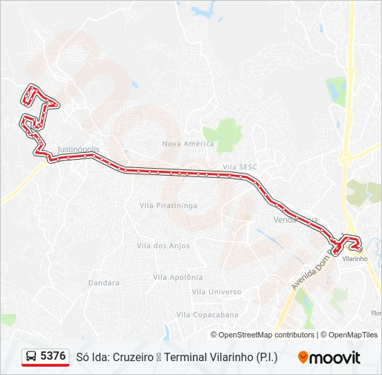 5376 Bus Line Map